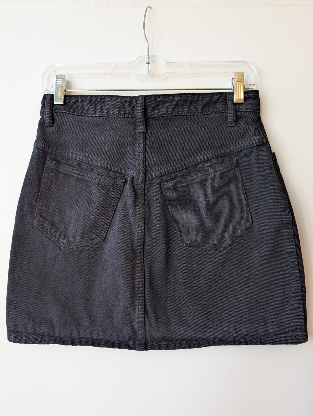 J. Galt Women’s High-Waist Black Denim Mini Skirt